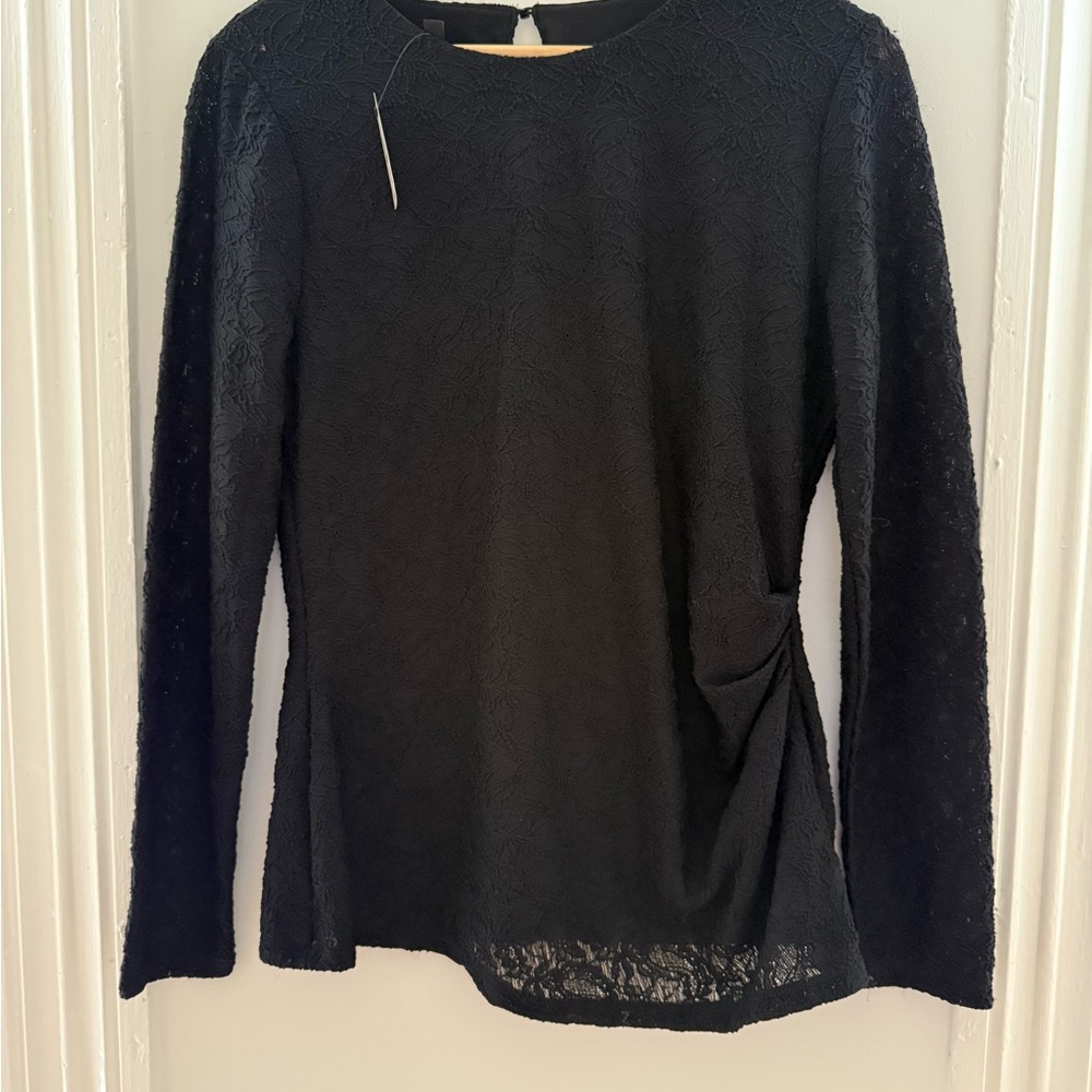 Talbots Elegant Black Lace Women's Top